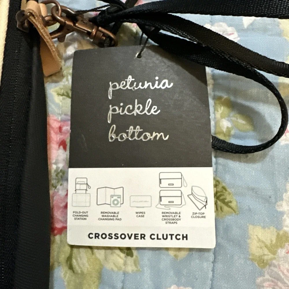 Petunia Pickle Bottom Crossover Clutch Black Stone Diaper Bag Baby Imperfection